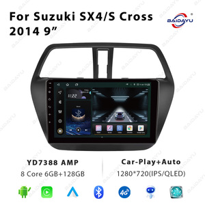 วิทยุติดรถยนต์ระบบสัมผัสหน้าจอแอนดรอยด์ BAIDAYU มัลติมีเดีย <span class=keywords><strong>Carplay</strong></span>+Auto เครื่องเล่นดีวีดีในรถยนต์ พร้อมระบบนำทาง GPS WiFi สำหรับรถยนต์ซูซูกิ SX4/<span class=keywords><strong>S</strong></span> <span class=keywords><strong>Cross</strong></span> ปี 2014 ขนาด 9 นิ้ว - Product Image 2