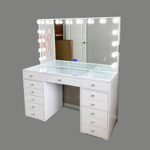 Bán buôn Vanity gương và bàn Glass Top Vanity bàn - Product Image 2