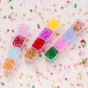 Perles de verre 4,5 mm, colorées, transparentes, rondes, en vrac, pour la fabrication de bracelets, accessoires de bijoux DIY - Product Image 4