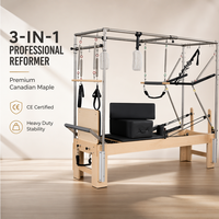 Reformer Pilates 3-en-1 en Chêne Massif avec Cadillac et Tour Trapèze – Machine de Pilates de Qualité Commerciale pour Studio de Pilates (Vente en Gros)