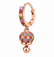 Nouvelles boucles d'oreilles pendantes en forme de cloche pour femmes, style européen et américain, micro-pavées de zircons, bijoux de piercing en cuivre