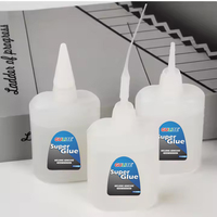 Colle instantanée ultra transparente 50g, adhésif cyanoacrylate écologique, liquide pour le travail du bois, artisanat, réparation, construction