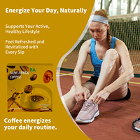Poudre de café minceur à marque privée avec formule naturelle de Ganoderma, bénéfique pour les adultes, stimule l'énergie, aide à la perte de poids