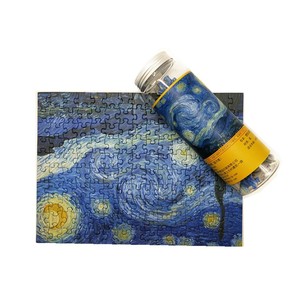 Bottiglia-Mini Jigsaw Puzzle <span class=keywords><strong>di</strong></span> <span class=keywords><strong>Van</strong></span> <span class=keywords><strong>Gogh</strong></span> notte stellata per adulti e bambini/confezionato in una provetta portatile in plastica da 150 pezzi - Product Image 4