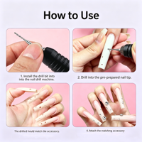 Foret en acier au tungstène pour perçage de trous étendus dans les ongles, outil de manucure pour perçage de bijoux et ponçage, tige de 2,35 mm