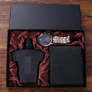 Ensemble de porte-monnaie de <span class=keywords><strong>parfum</strong></span> pour hommes, cadeau de <span class=keywords><strong>luxe</strong></span> Business, montre à Quartz, ceinture, mode promotionnelle - Product Image 2