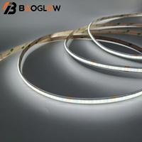 Tira de Luz LED COB de Alta Densidad, 2700K-6500K, Alto CRI 90, PCB de 8MM, DC 24V, 624 LED/M, Regulable, Flexible