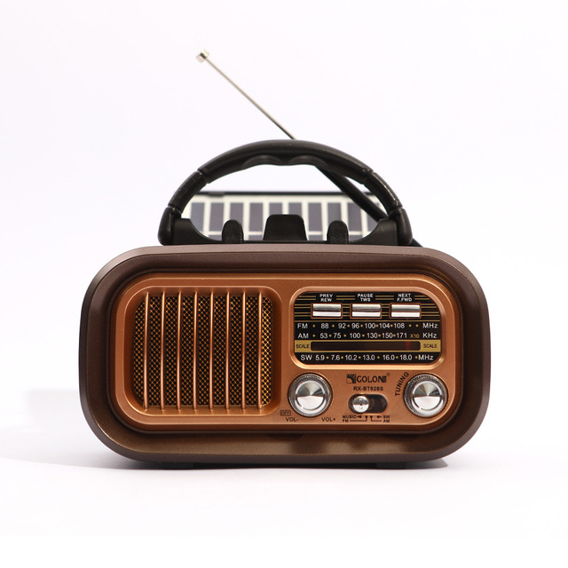 RX-BT628 Portable Vintage Wood Wireless 5.0 Speaker Radio FM/AM/SW Band Radio Receiver Audio TF/SD USB Mp3 Player