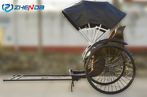 Rickshaw Negro para Turismo, Carruaje/Carreta Tirada por Caballos para Transporte Especial en Venta - Product Image 5
