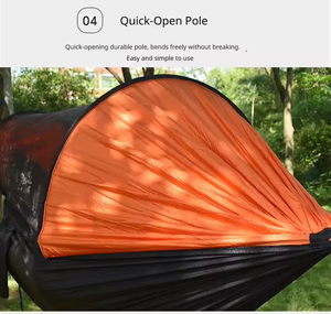 Hamaca Doble Portátil para Acampar al Aire Libre, Cama de Campaña con Apertura Rápida Automática, Mosquitera, Poliamida, Capacidad de Peso de 300 kg - Product Image 2