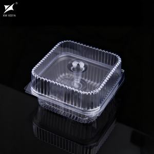 กล่องพลาสติกใสแบบใช้แล้วทิ้งสำหรับบรรจุเค้ก ผลิตจากวัสดุรีไซเคิลเกรดอาหาร  สามารถปรับแต่งได้ - Product Image 1