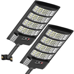 ไฟถนนโซลาร์เซลล์ปรับความสว่างได้ 600W ABS  กันน้ำ IP66 พร้อมรีโมทคอนโทรล  แหล่งจ่ายไฟสำหรับภายนอกอาคาร ไฟ LED สำหรับถนน - Product Image 2