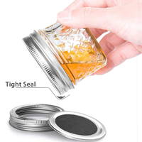 Custom Mini 4 oz 8 oz Canning Mason Caviar Jelly Jam Jars Glass