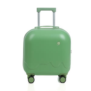 กระเป๋าเดินทางล้อลากไอศกรีมโรลเลอร์ ขนาด 18 นิ้ว น้ำหนักเบา สำหรับผู้หญิง ล้อหมุนเงียบ สีพื้น ปิดด้วยซิป - Product Image 4