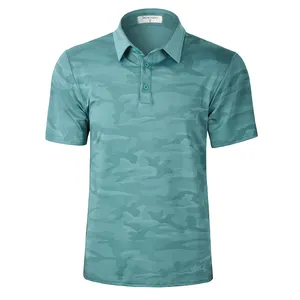 Мужская камуфляжная футболка для гольфа, Влагоотводящая быстросохнущая футболка-поло с короткими рукавами для гольфа, лето