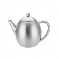 Théière Tenrey 1200ml en acier inoxydable 304 résistant à la chaleur à double paroi pour bureau de restaurant à domicile