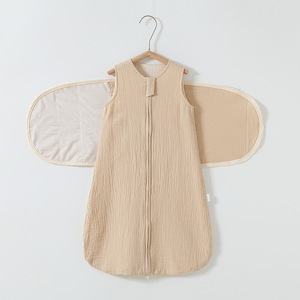 <span class=keywords><strong>Gigoteuse</strong></span> pour nouveau-né en <span class=keywords><strong>gaze</strong></span> <span class=keywords><strong>de</strong></span> <span class=keywords><strong>coton</strong></span> pur 4 couches, enveloppante anti-coup <span class=keywords><strong>de</strong></span> pied, avec boutons pour emmailloter les jambes, anti-sursaut - Product Image 5