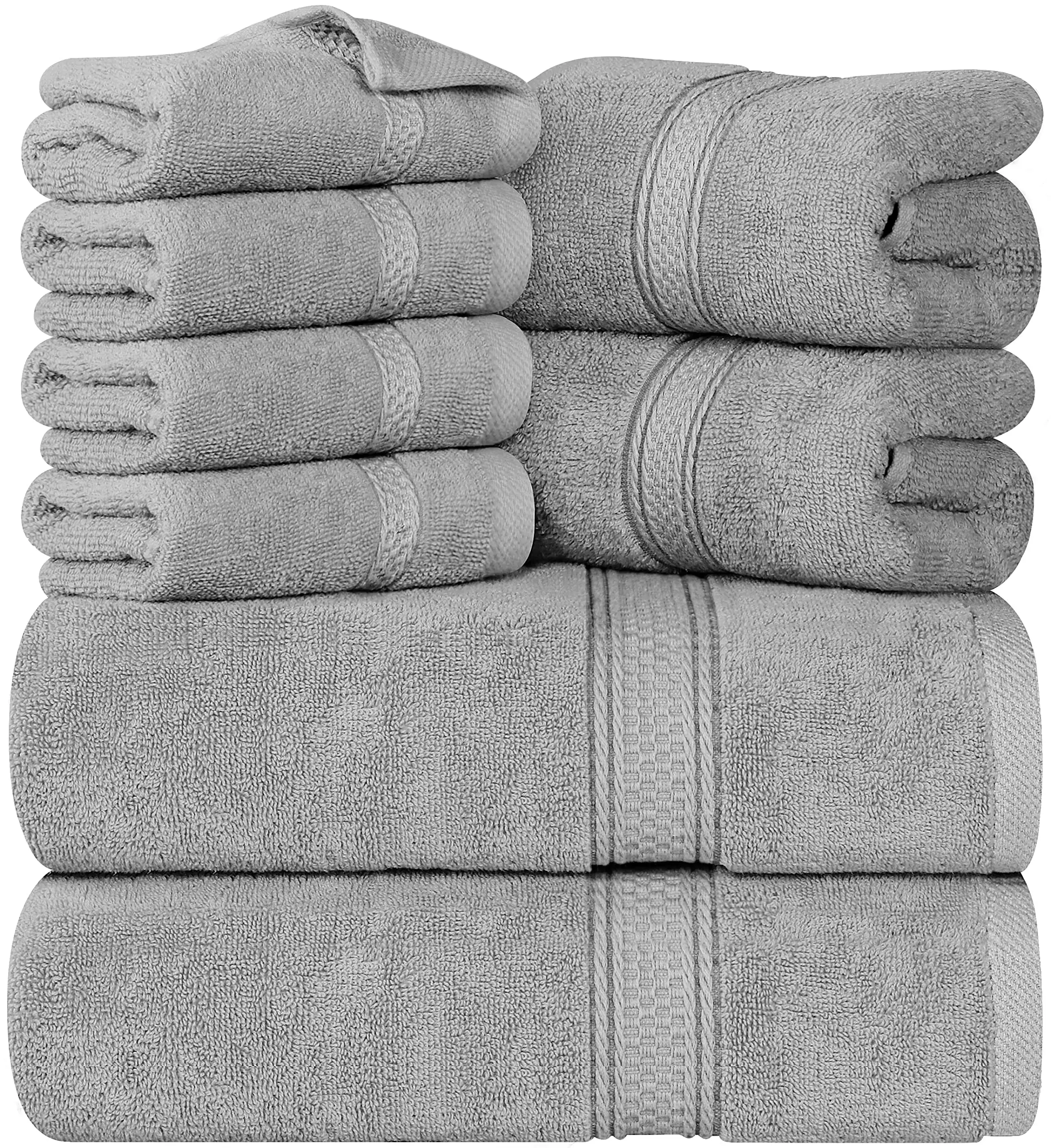 100 cotton color women luxury pack into gift box 8 piece towel for men hotel towels set