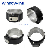 Winnow-intl Raccord rapide en aluminium V-Band de 2 et 3 pouces pour tuyau d'échappement de voiture, avec colliers HD pour intercoolers turbo