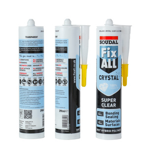 Sellador de <span class=keywords><strong>Silicona</strong></span> de Alta Elasticidad <span class=keywords><strong>Soudal</strong></span> Crystal - Product Image 6