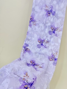 Nuovo tessuto ecologico da sposa da donna in pizzo con perline e paillettes in Spandex - Product Image 4