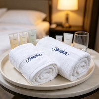 Ensemble de serviettes d'hôtel personnalisées, fabricant en gros, logo personnalisé, serviettes de bain de spa en gros, serviettes en coton pur, blanches, absorbantes
