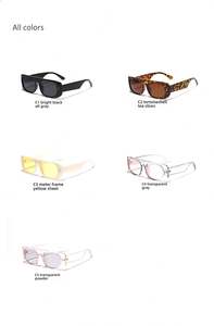 2025 luxe grand cadre carré lunettes de soleil hommes Y2K personnalisé classe lunettes de soleil pour femmes - Product Image 4