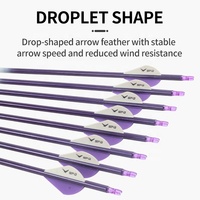 Flèches en carbone pur STARCN Archery 6,2 mm ID, tiges 300/400 Spine, pointes interchangeables pour arc classique et arc à poulies, cible et chasse