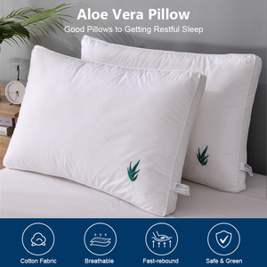<span class=keywords><strong>Almohada</strong></span> de <span class=keywords><strong>Aloe</strong></span> Vera súper suave de alta calidad Yatone para dormir en la espalda para soporte del cuello - Product Image 2