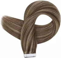 Extension de cheveux humains Offre Spéciale 12a, Double bande à reflets, blond, Ins vierge brut, 100% naturel, russe