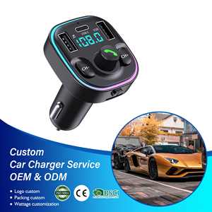 Trasmettitore FM per Auto BT5.0 Portatile con Doppia Porta USB, Caricatore Rapido, Supporto <span class=keywords><strong>MP3</strong></span>, Chiamate in Vivavoce e Scheda TF, Garanzia di 1 Anno - Product Image 1