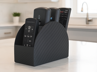 Organisateur de télécommandes en plastique à 4 compartiments compatible TV/DVR/boîtier de câble, plateau de bureau peu encombrant, couleur personnalisable