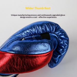 Gants de boxe personnalisés avec logo, rembourrage en <span class=keywords><strong>crin</strong></span> de cheval, gants d'entraînement et de sparring pour adultes - Product Image 4