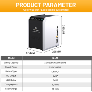 New Arrival 2000Wh <b>Solar</b> Energy Fast Charging Portable Power Station Pure Sine Wave <b>Solar</b> <b>Generator</b> SL-98 <b>Solar</b> <b>Generator</b> SL-98 - Product Image 5