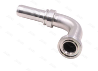 Raccords de compression à bride de type F haute pression, norme ISO, accouplements hydrauliques en acier inoxydable pour systèmes de tuyauterie industriels