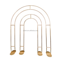 Support de toile de fond en fer forgé moderne LEXI M-011, plaqué or brillant, haute qualité, livraison rapide, pour mariages et fêtes