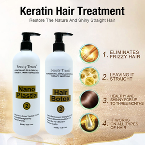 Organische Kokosnussöl-Keratin-Behandlung 500ml Haar-Reparatur-Pflegecreme mit Aminosäuren und Mineralien, Silikonfrei - Product Image 2