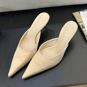 Sandalias de Tacón Alto de Lujo para Mujer, Punta Puntiaguda, Cómodas y Fáciles de Poner, para Verano y Primavera, Tendencia de Moda - Product Image 3