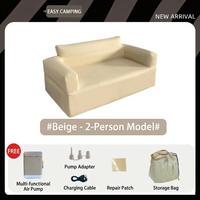 Nuevo Sofá Inflable Doble para Exteriores, Diseño Moderno, Portátil, de Inflado Rápido, para Uso en Casa o Camping
