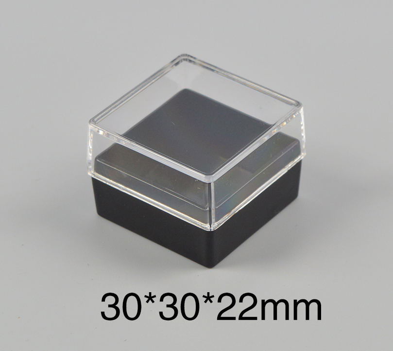 Couvercle transparent et base noire 30 30 22