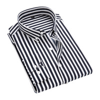 Camisa de manga larga con rayas verticales grandes de otoño para hombres de estilo coreano de moda y camisa hermosa