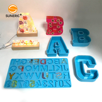 DIY Bougie Cuisson Silicone Unique Lettre Moule Grand Alphabet Moules Pour Résine Epoxy Artisanat