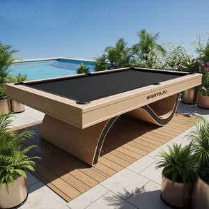 Table de <span class=keywords><strong>billard</strong></span> et de pool à domicile avec plateau et banc de tennis et de repas, table de jeu multifonction de luxe pour adultes avec tiroir de rangement - Product Image 3