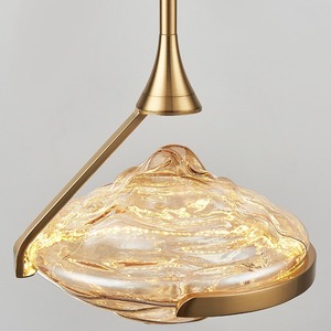 Modern Minimalist Designer Lighting Fixture Single-Head Glass Chandelier for <b>Dining</b> Room Bedroom <b>Light</b> Luxury Creative Unique - Product Image 3