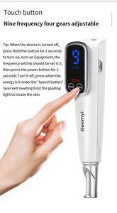 Stylo de beauté picoseconde ABS portable pour la maison, rouge et bleu, avec une longueur d'onde de 450 à 850 nm pour l'élimination des taches de mélanine et des tatouages - Product Image 4