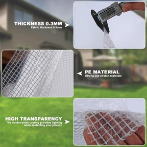 Grille Bâche Tissu Translucide Anti-UV Voile Étanche Extérieur Raincover Clôture Écran Imperméable Garages Auvent - Product Image 3