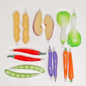 Juego de Bolígrafos de Frutas y Verduras, Tinta Negra de 0.5 mm, Plástico, Lindos Bolígrafos Borrables para Niños, Niños Pequeños, Preescolares, Juguete de Aprendizaje Temprano - Product Image 1