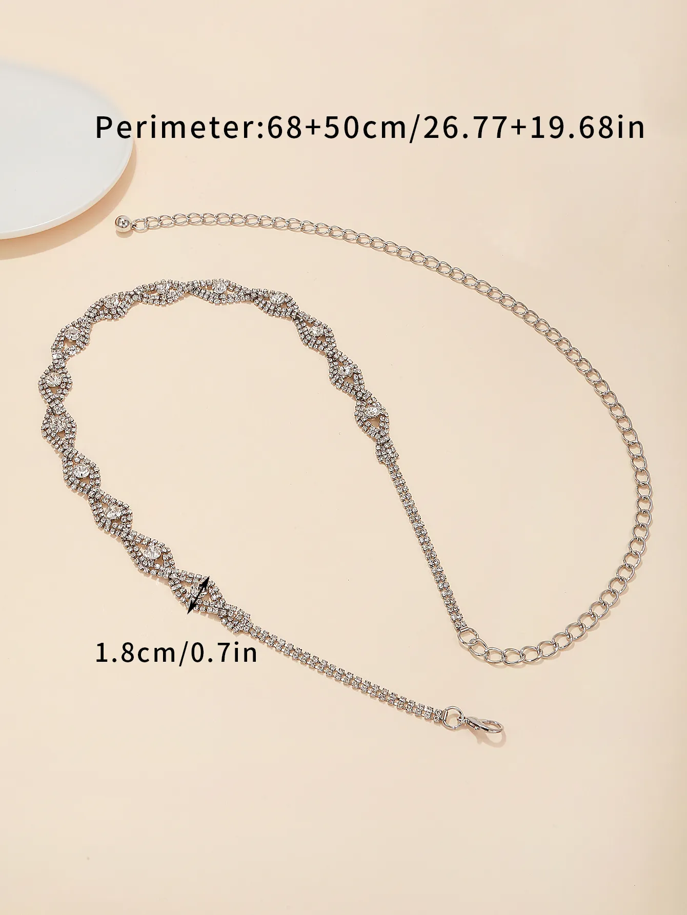 Damenbohrmaschine Metallkette geflochtene dünne Taillenkette Kleid Dekoration Gürtel für Damen