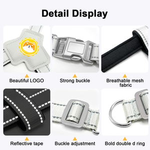 Custom LED <b>Dog</b> Harness OEM/ODM Breathable Mesh Polyester/Nylon Eco-Friendly No Pull Reflective <b>Padding</b> Your Logo Accepted - Product Image 2