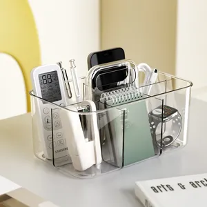 Bán buôn Tiện Ích Hình chữ nhật nhựa đa năng nhựa Stackable bàn chia lưu trữ <span class=keywords><strong>Organizer</strong></span> xách tay với xử lý - Product Image 3